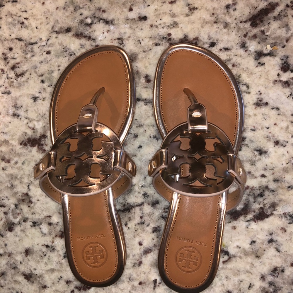 Tory Burch Rose Gold Sandals ( BRAND NEW!)